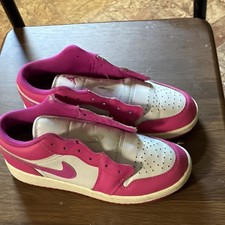 Nike Air Jordan Low Top Sneaker Pink/White Le...
