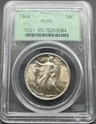 1944 WALKING LIBERTY SILVER HALF DOLLAR PCGS OGH MS65 04EAA26