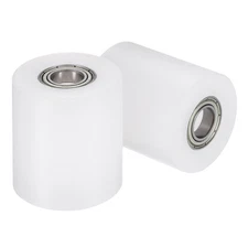 2Pcs Nylon Roller Wheel with Bearings, 3/8"x1-3/8"x1-5/8" Nylon Pulley