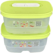 Tupperware FridgeSmart Containers Set Mini 1.5 Cup 375 mL Fresh Produce New 