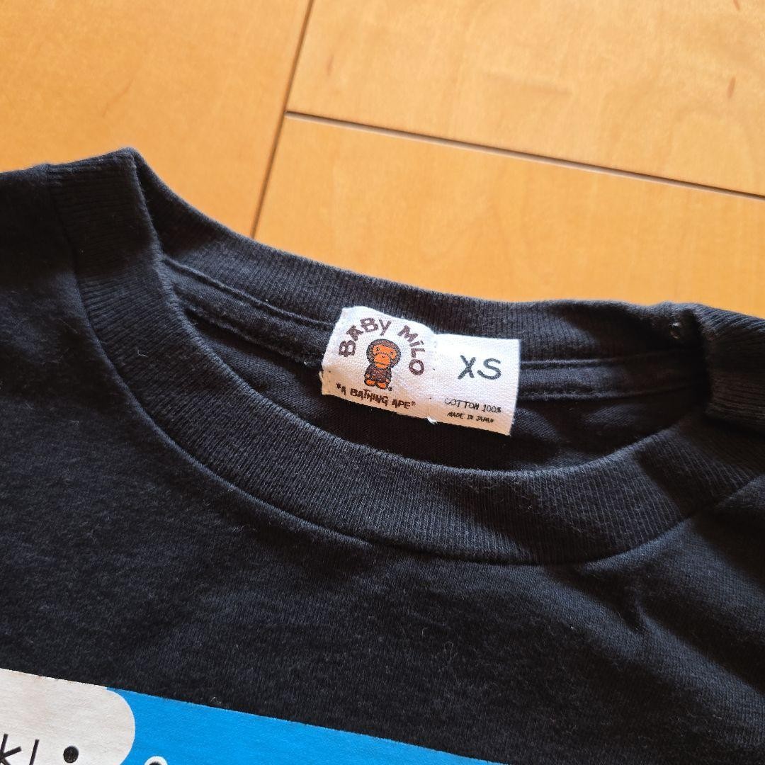 A Bathing Ape Baby Milo T-shirt XS Black Bape Streetwear Used thumbnail 6