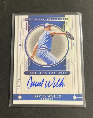 2024 National Treasures Timeless Talents Signatures David Wells #TTS-DW /49 (AU)