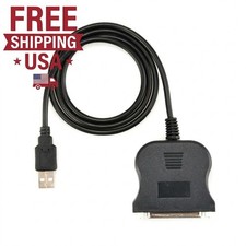 New USB to IEEE 1284 DB25 25-Pin Parallel Printer Female Adapter Cable Cord