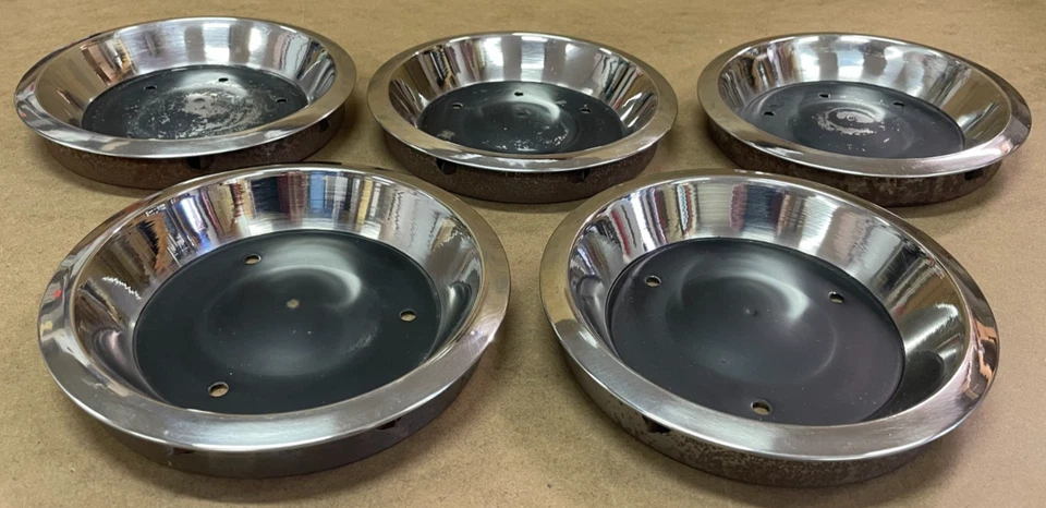 Conjunto de tampas de cubo central de roda de arame McLEAN (5) 1955-66 Ford Thunderbird - Imagem 2 de 4