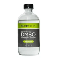 DMSO 8 Oz. Glass Bottle Non-Diluted 99.995% Pure Low Odor Pharma Grade Liquid Di