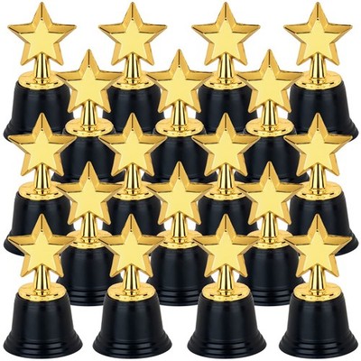 Classroom Reward Star Trophies - 24 Pack Gold 4.5 Inch Bulk Awards