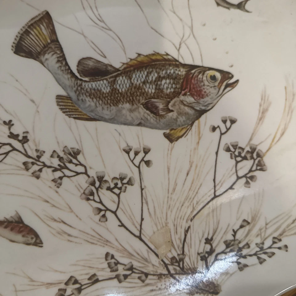 Plato de pescado vintage de melamina Waverly Products 23”x 10,5” Foto 2 de 4