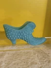 Fenton Vintage Hobnail Milk Glass Cat Head Slipper/Shoes