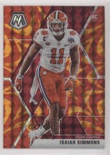 2020 Panini Mosaic Rookies Reactive Orange Prizm Isaiah Simmons #245 0nr3