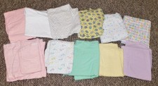 LARGE LOT Vintage Flannel Fabric Baby 19 Yds