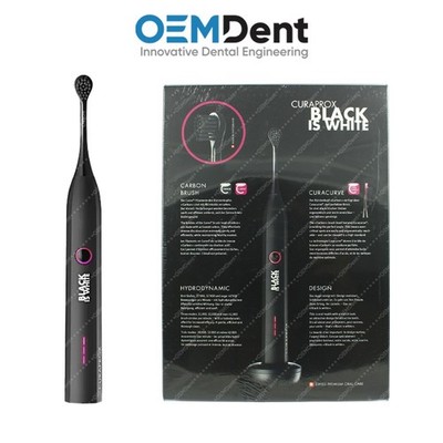 CURAPROX Hydrosonic Black Is White Electric Toothbrush Sonic Toothbrush Black