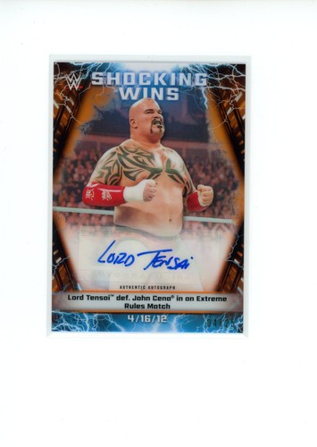 Lord Tensai #SWA-LT 2020 Topps WWE Chrome Shocking Wins Autographs card