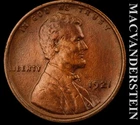 1921 Lincoln Wheat Cent - Scarce  High Grade  Lustrous  No Reserve  #K1071