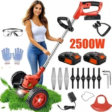 Cordless String Trimmer, Edger Weed Whacker Grass Eater Lawn Cutter w/2* Battery