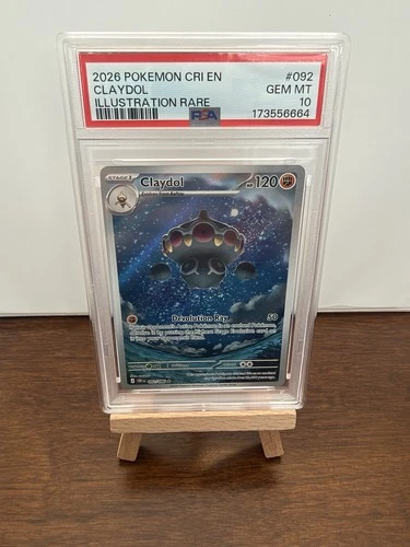 2026 POKEMON CRI EN-CHAOS RISING ILLUSTRATION RARE #092 CLAYDOL PSA 10