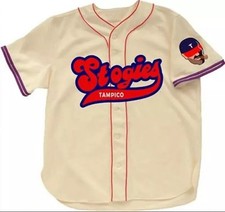Throwback 1957 Tampico #7 Home Baseball Jersey Beige Men Sewn Custom S-6XL