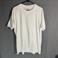 Kirkland T-Shirt Men s Large Plain White Tee Short Sleeve Crew Neck