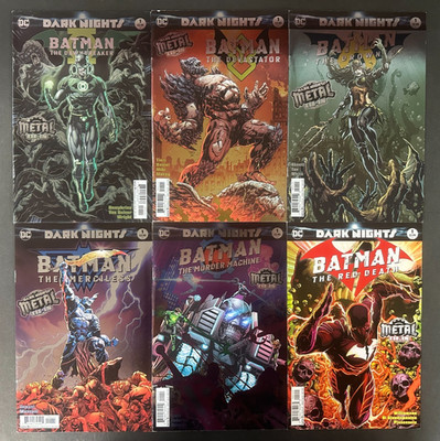 Batman Dark Nights Metal Tie-ins (2017) VF/NM Lot of 6 Foil Covers DC