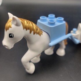 DUPLO 6153 CINDERELLA CARRIAGE 100% Complete  Figure w/Skirt Animals LEGO