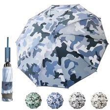 Fogkey Large Windproof Travel Umbrella, Portable Reverse Middle-large, 1 BLUE
