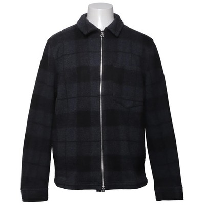 Studio Total, Oberhemd, Herren, Größe: L, Zip Check Overshirt, Grau, Karo #L8Y
