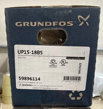 Grundfos UP15-18B5 (59896114) Circulator Pump with Bronze Pump Housing, 115V