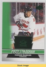 2023 Team Canada Juniors Pride of the Program Green Caedan Bankier #67 READ b3q