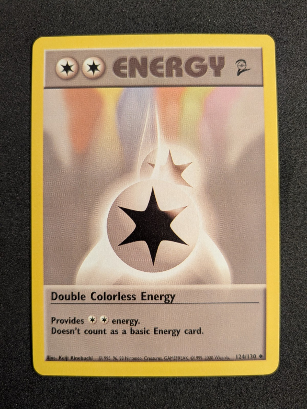 Pokemon Card - Vintage - Double Colorless Energy - 124/130 - Base Set 2 - LP