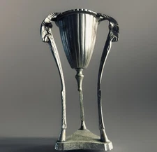 Antique Cast Metal Incense Burner Ram Head Tripod Base, Art Deco, Epergne Style