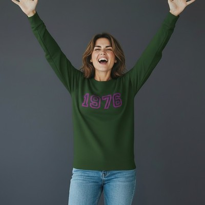Retro Year Sweatshirt: Birthday, Retro Jumper, XS-2XL, Personalised Gift For Her
