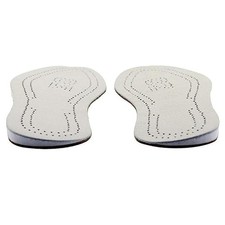 Supination Correction Insoles, Leather MEN7-7.5/WOMEN9-9.5, White/Blue