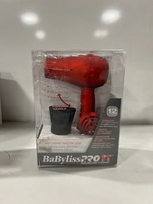 BaByliss PRO TT Folding Travel Dryer w/Nozzle Compact Tourmaline Titanium 1500