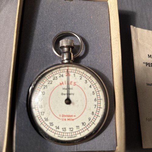 VINTAGE MARTINI OF GERMANY MILES PEDOMETER With Original Instructions