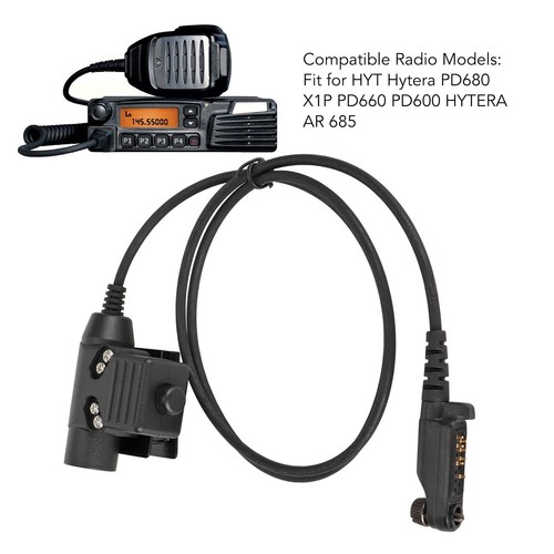 Walkie Talkie Zestaw słuchawkowy Adapter Kompaktowy przycisk Push To Talk Pasuje do HYT Hytera CB - Zdjęcie 8 z 23