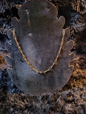 16-18 inch ADJUSTABLE YELLOW GOLD FILLED/ STAINLESS STEEL PAPERCLIP CHAIN