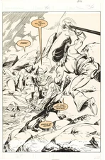 ORIGINAL COMIC ART Savage Sword of Conan #86 Splash Page 36 Gil Kane McDonnell