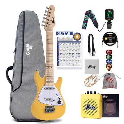 30 Inch Kids Electric Guitar Beginner Kit, Junior 1/4 Size Mini Electric Guit...