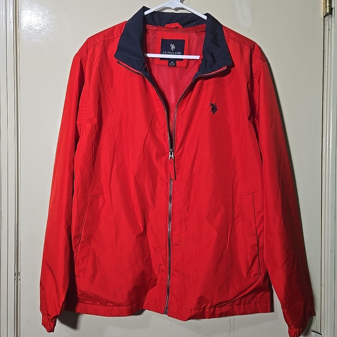 Giacca a vento US Polo Assn uomo M logo pony essenziale rosso