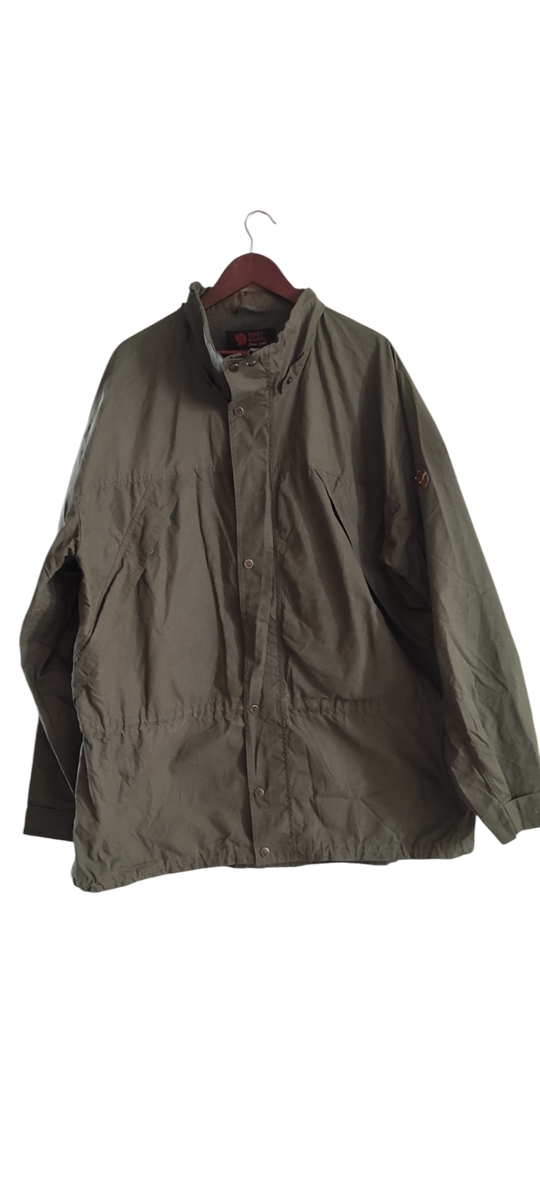 Fjällräven Green Land G-1000 Jacket Olive Green Full Zip Button Up