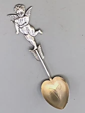 Cupid handle Sterling Silver Demitasse Spoon 3.75"