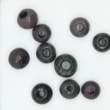 Glass Beads Purple Opaque Round 10mm. Pack of 10. Made in India.