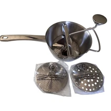 Stainless Steel Food Mill 3 Interchangeable Discs For Sauces Purees Baby Food