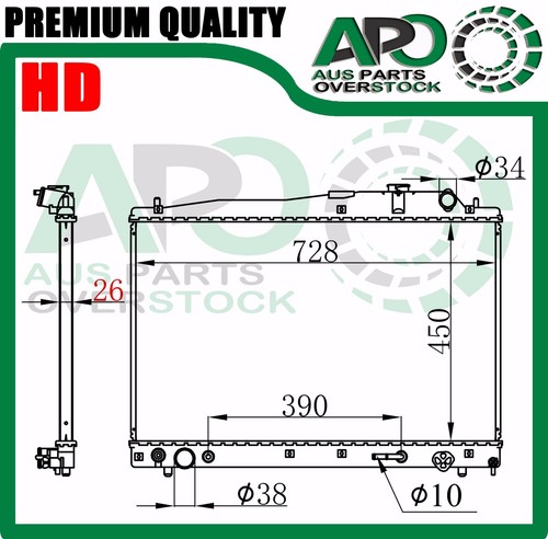 Heavy Duty Radiator For TOYOTA ESTIMA MCR30W MCR40W 3.0 V6 2000-2006 Auto Manual - 第 10/10 張圖片