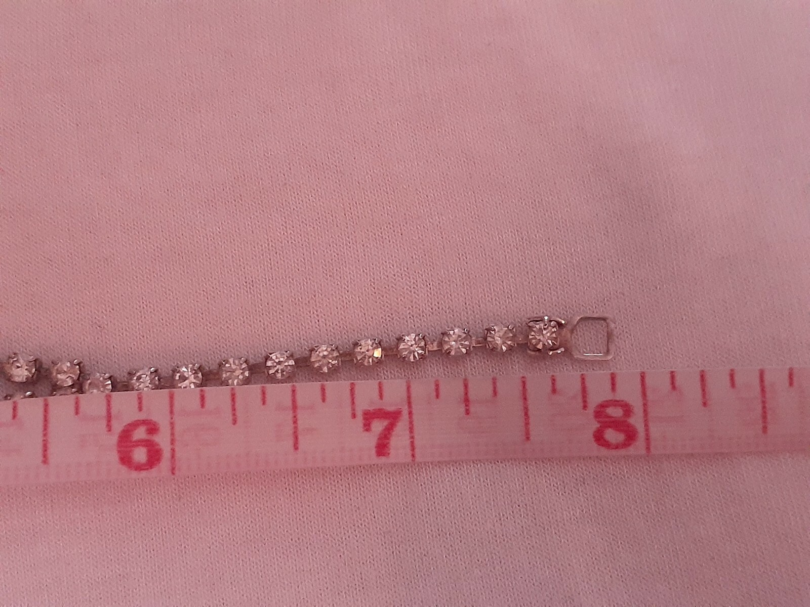 Vintage Rhinestone open work Statement Tennis Bra… - image 3