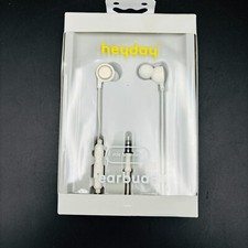 Heyday Wired In-Ear Earbuds White With Mic Remote 3.5mm Aux Plug