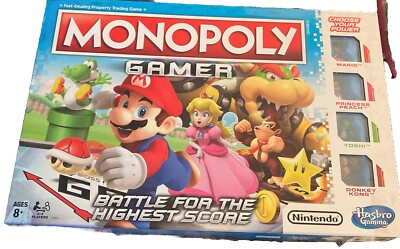 Monopoly Gamer Nintendo Board Game New + Desktop Gravity Maze