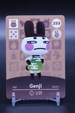 Genji  253 Animal Crossing Amiibo Card AUTHENTIC Series 3 NEW NEVER SCANNED 