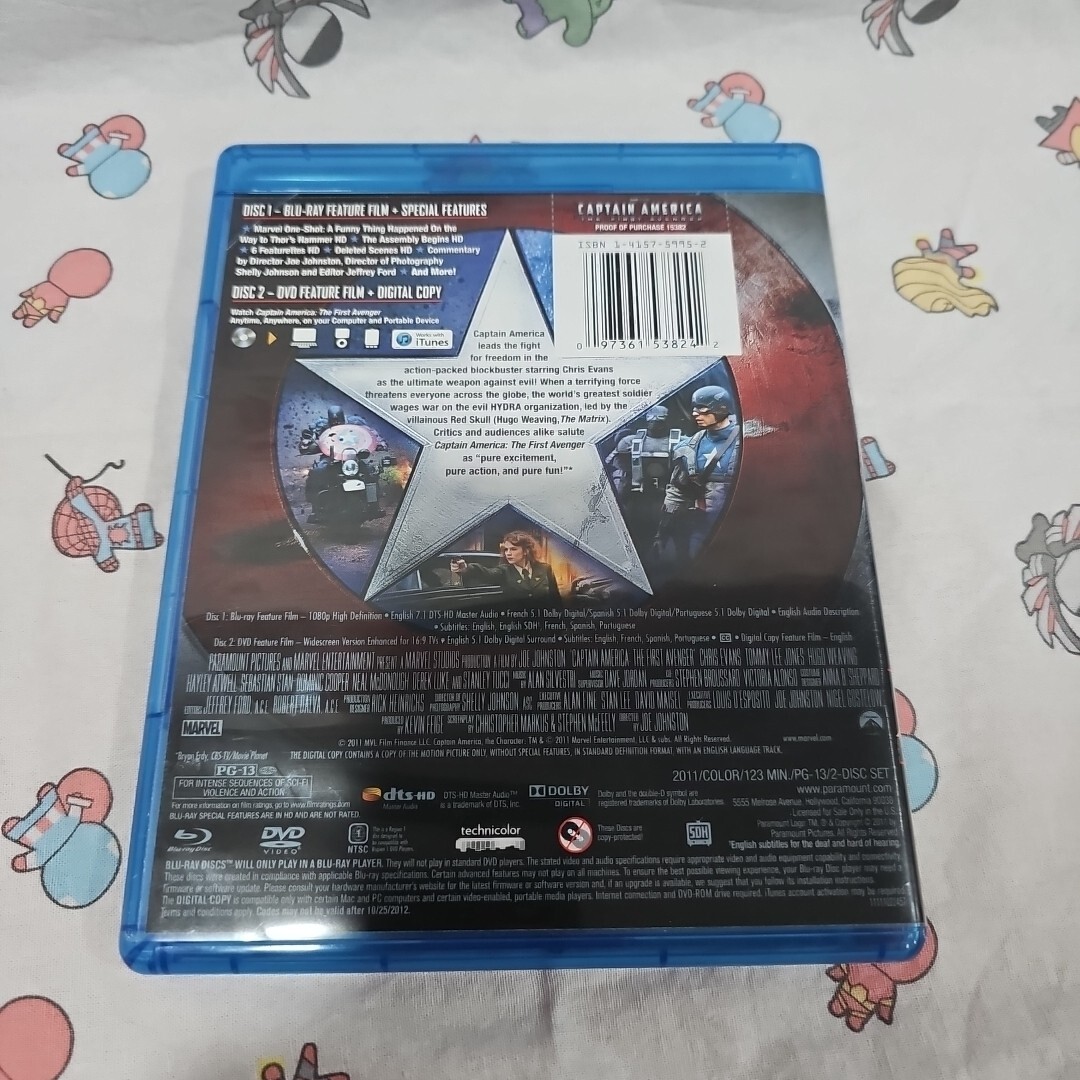 Captain America: The First Avenger Bluray DVD