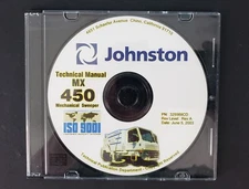 JOHNSTON MX 405 Mechanical Sweeper Technical Manual Parts Service Guide CD
