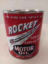 Rocket Motor Oil Can 1 qt. -  ( Re-pop Collectible )